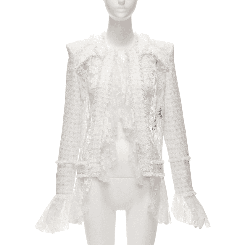 Balmain Spencer White Polyester Never worn - Front View