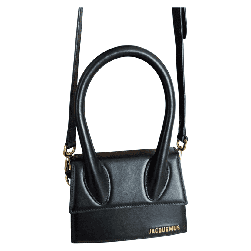 Jacquemus Chiquito Black Leather Gold Very good condition - Front View