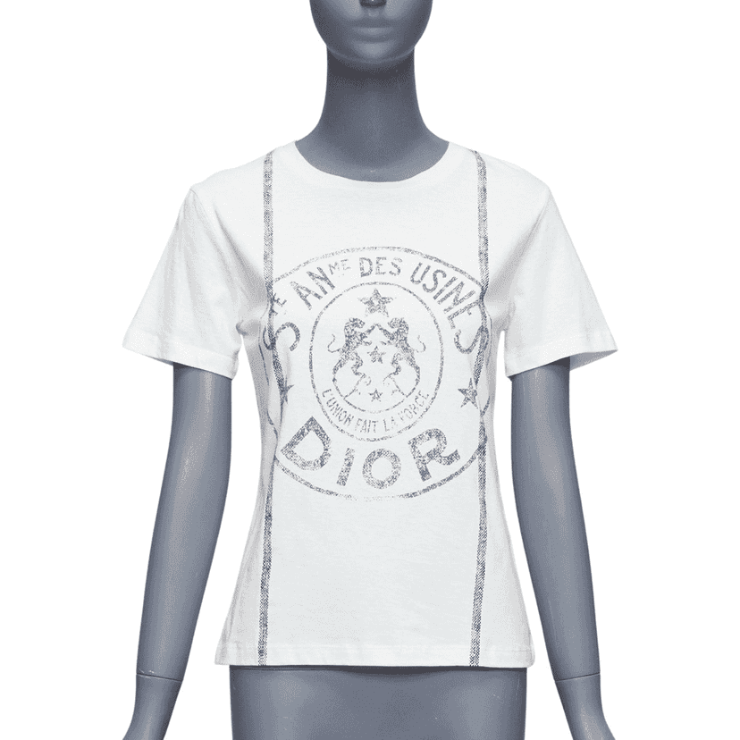 Dior Stamp Cotton Shirt White Cotton Never worn - Front View