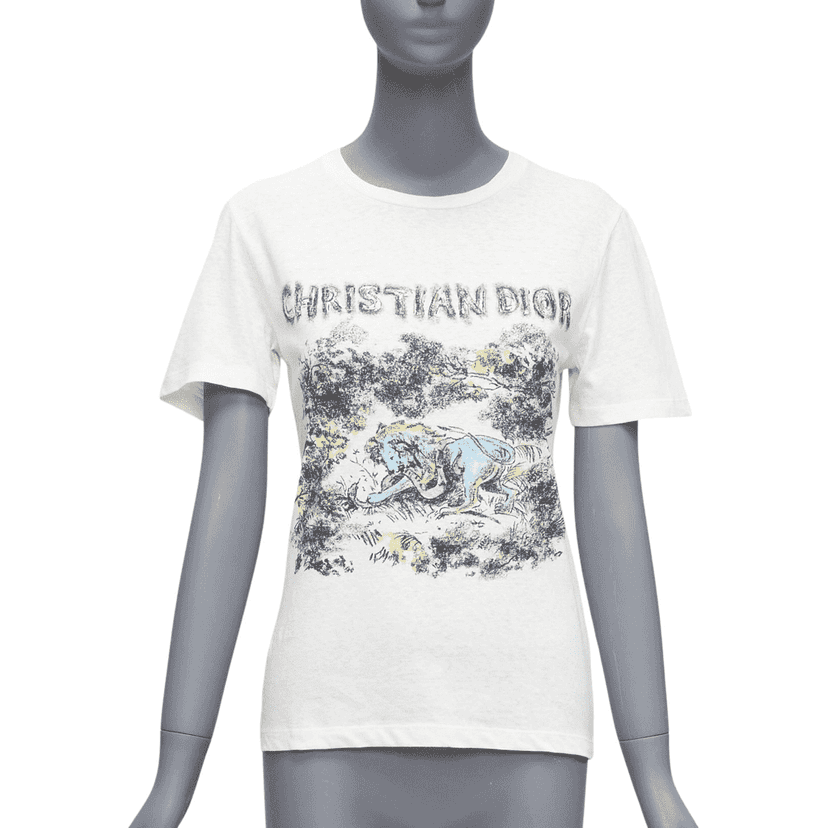 Dior Toile De Jouy Tee Beige Cotton Very good condition - Front View