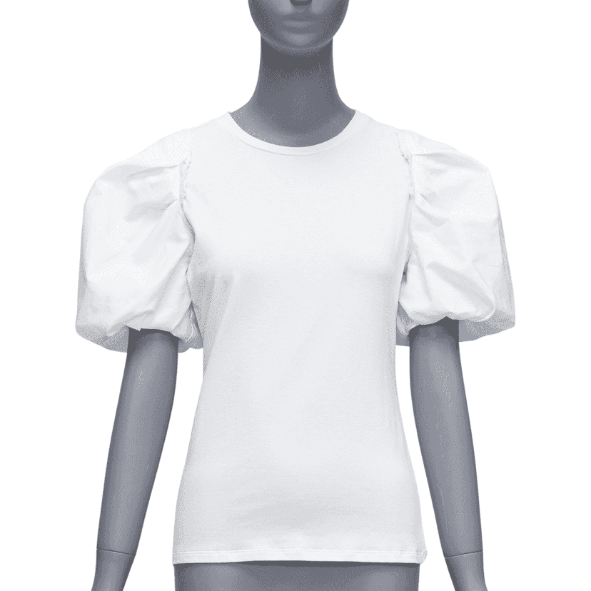 Alexander McQueen Puff Sleeve Shirt White Cotton Never worn - Front View