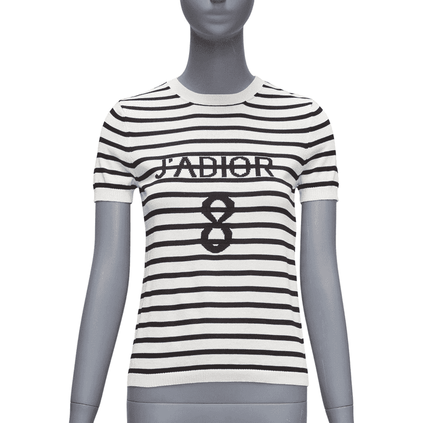 Dior J'Adior Crew Sweater Black Silk Very good condition - Front View