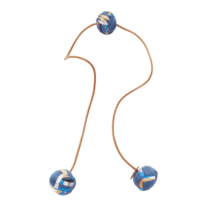 Hermès Pompons Brown Silk Very good condition - Front View