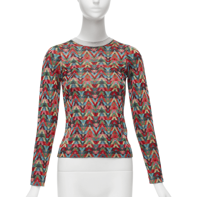 Valentino Garavani Colorful Lurex Sweater MultiColor Viscose Never worn - Front View