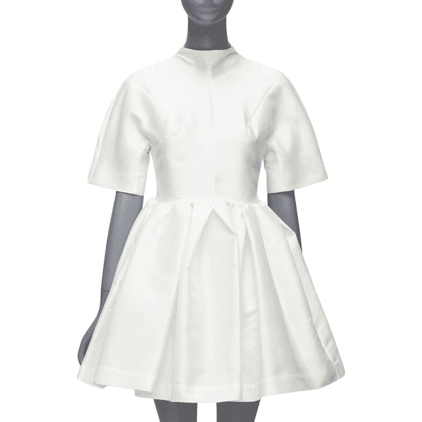 Marques Almeida Darted Cocktail Dress White Polyester Never worn - Front View