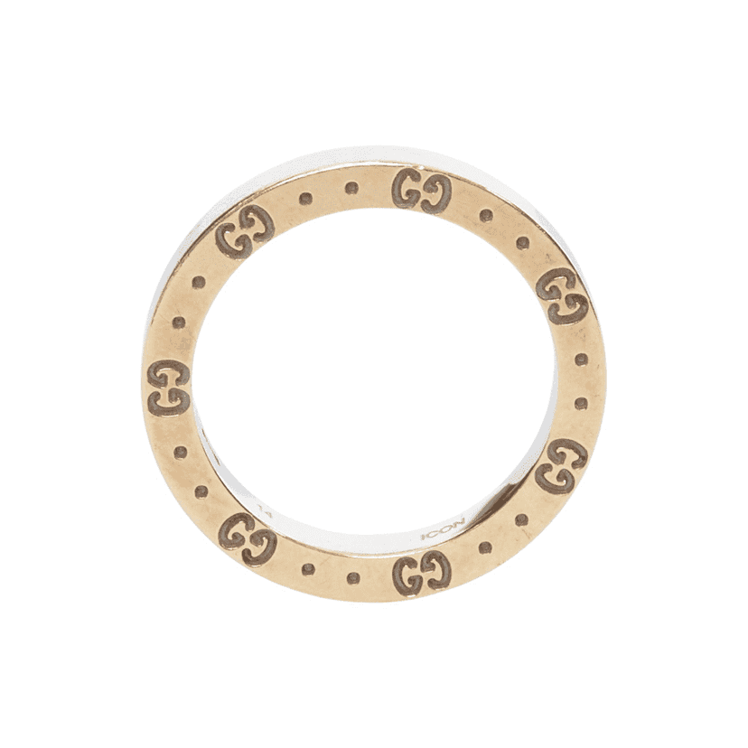 Gucci Monogram Ring Gold Very good condition - Front View