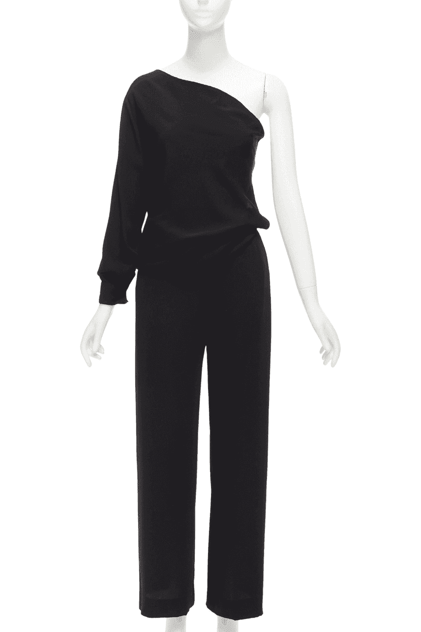 Maison Martin Margiela Black Draped Jumpsuit Black Polyester Never worn - Front View