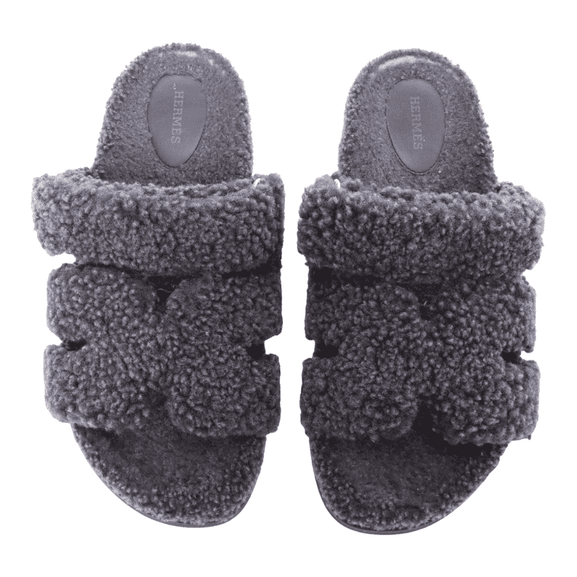 Hermès Chypre Grey Fur Good condition - Front View