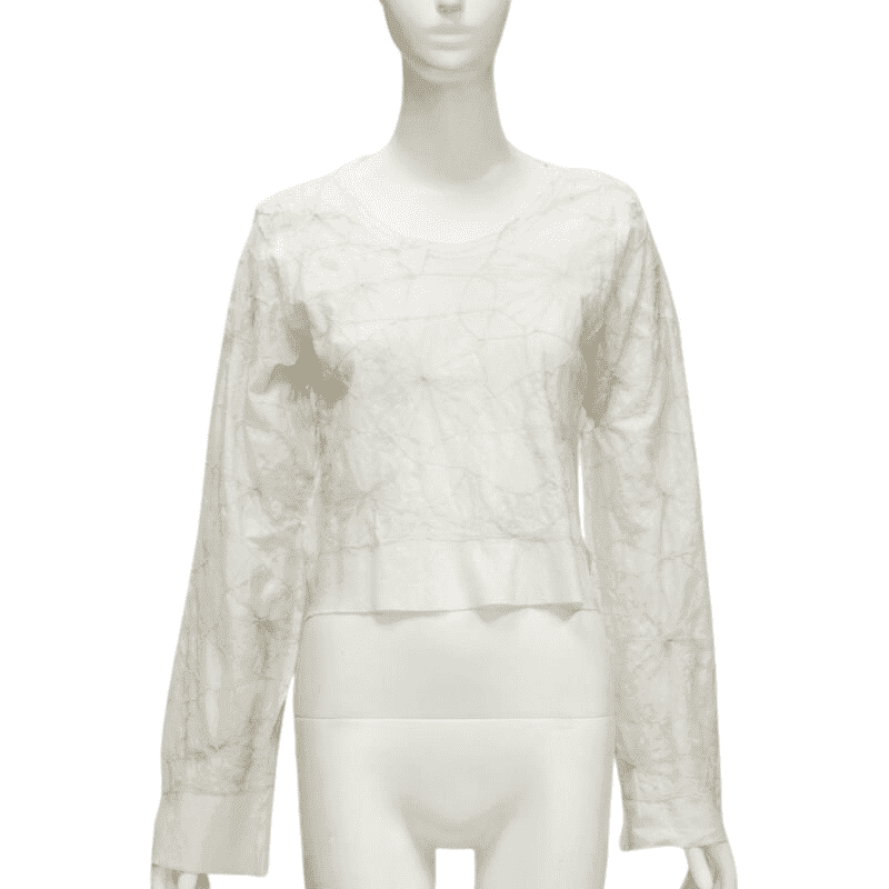 Comme Des Garcons Floral Embroidery Top Beige Cotton Very good condition - Front View
