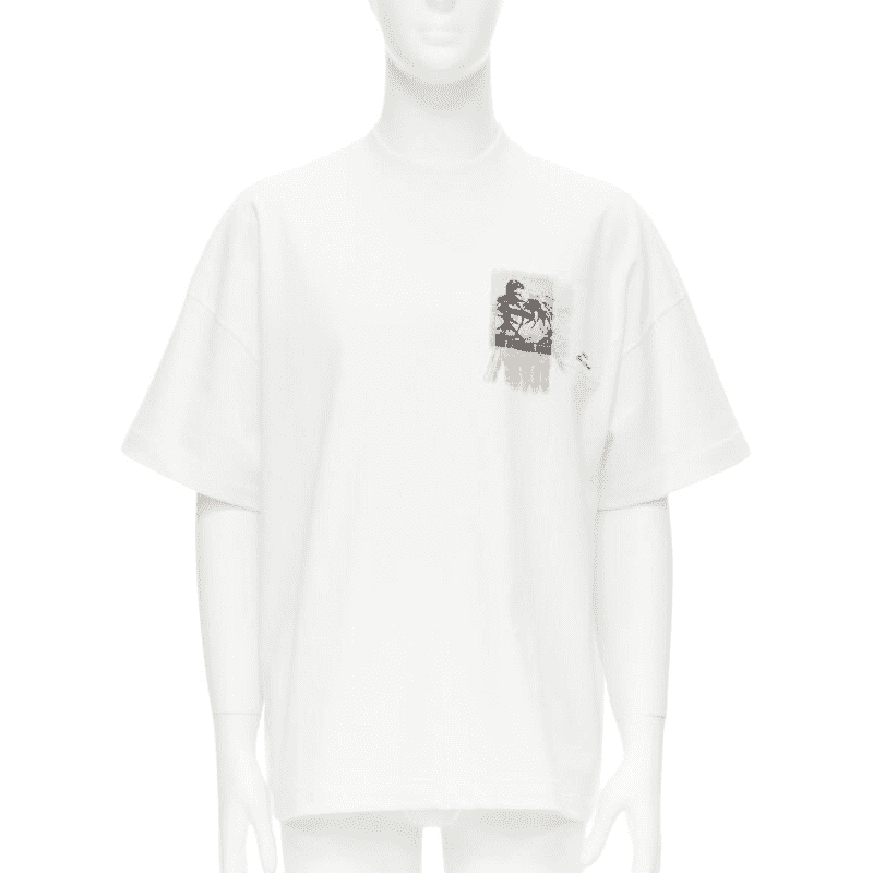 Jil Sander Photo Patch T-Shirt White Cotton Never worn, with tag - Front View