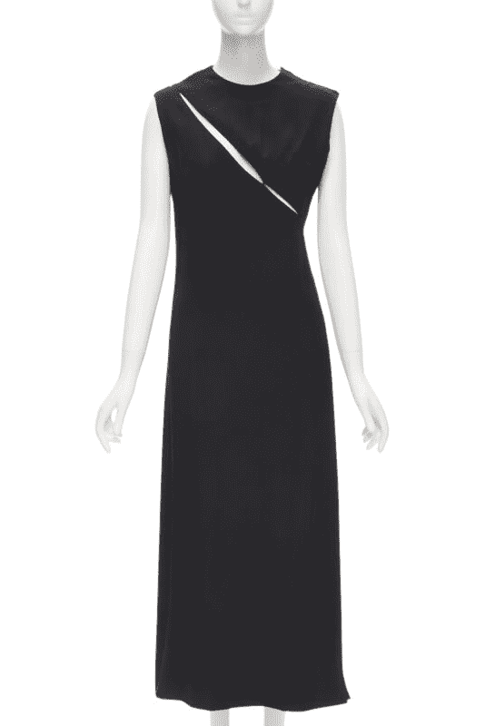 Gres Slit Cutout Dress Black Polyester Never worn - Front View