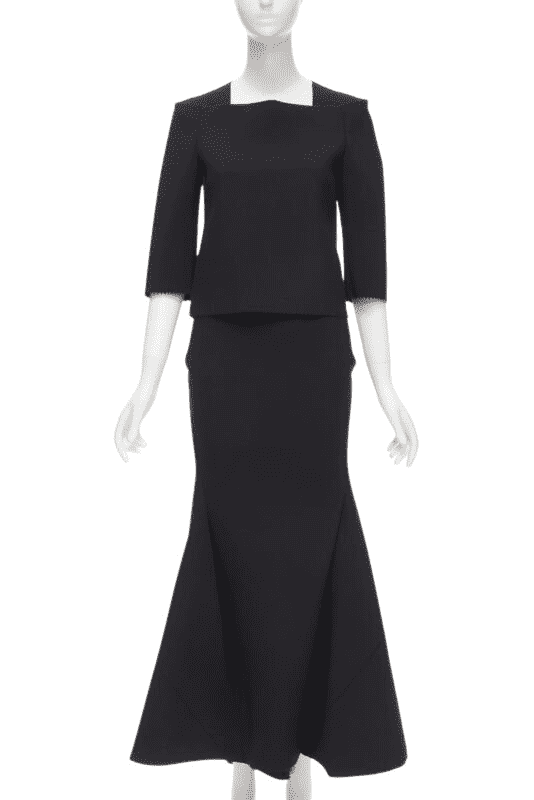 Junya Watanabe Scuba Mermaid Dress Black Polyester Very good condition - Front View