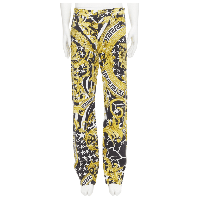 Versace Savage Stud Jeans Gold Never worn, with tag - Front View