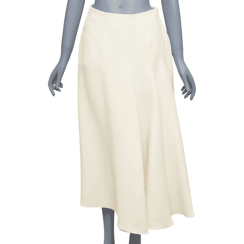 Dior Bias Cut Skirt Ecru Wool Fair condition - Front View