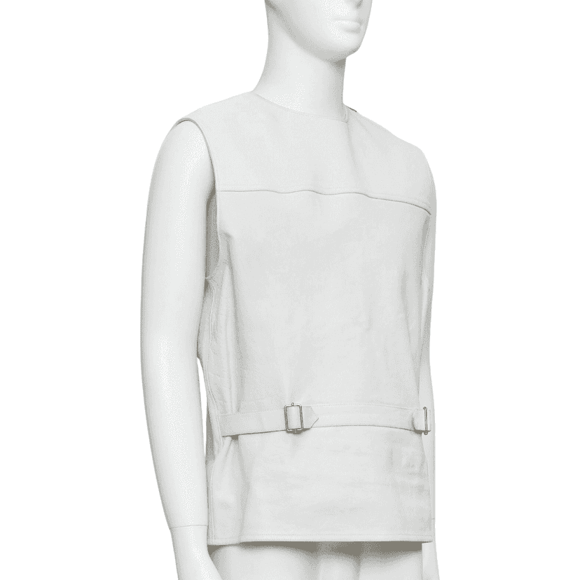 Prada White Leather Vest Ecru Leather Very good condition - Front View