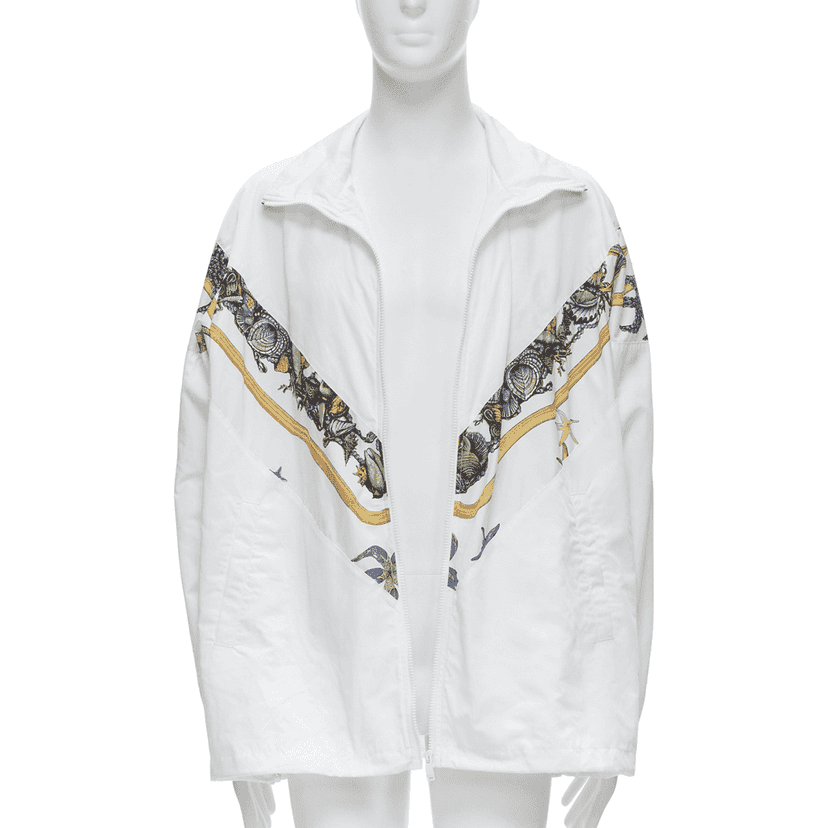 Versace White Starfish Jacket White Polyester Never worn, with tag - Front View
