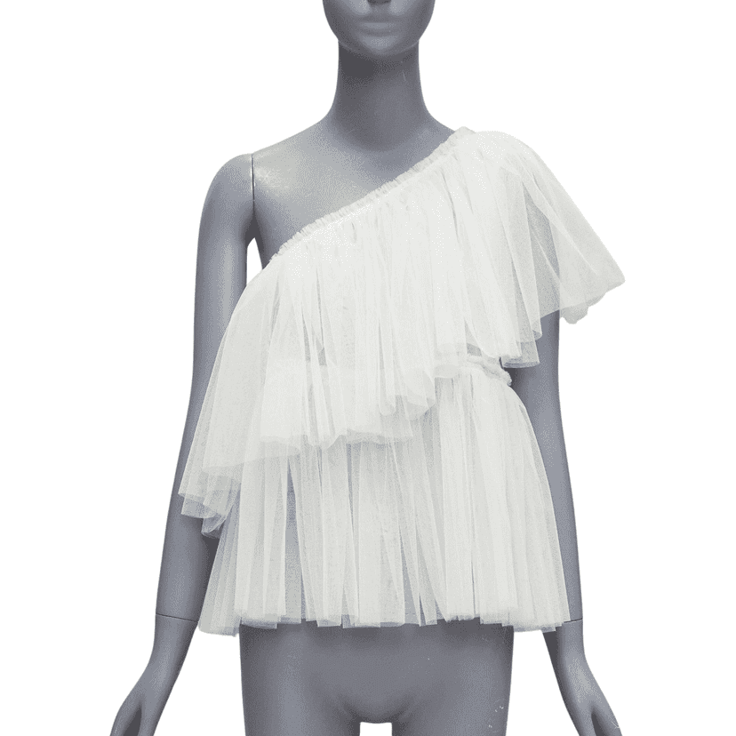 Molly Goddard Tulle Tiered Top Beige Never worn, with tag - Front View
