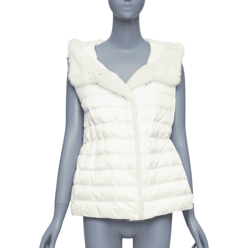Moncler Beurre Gilet Ecru Very good condition - Front View