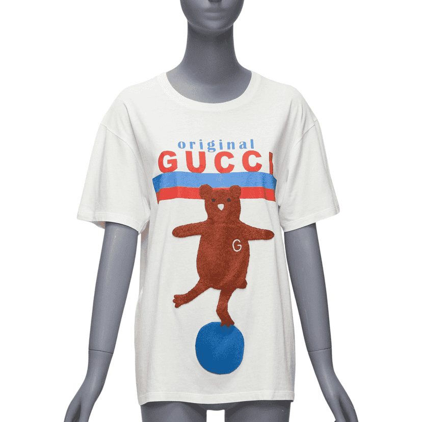 Gucci Dancing Bear White Cotton Very good condition - Front View