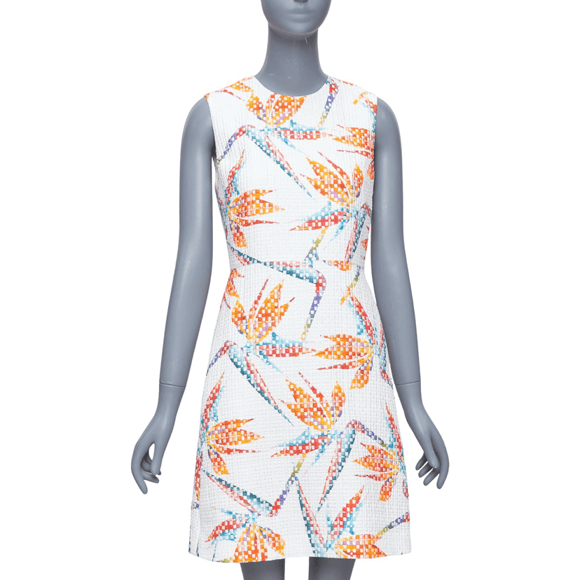 Fendi Bird Paradise Dress White Polyester Never worn - Front View