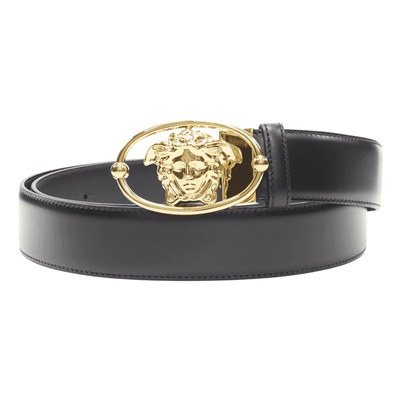 Versace DCU7835 DVTP1 D41OH Black Leather Never worn, with tag - Front View