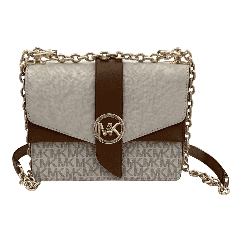 Michael Kors Greenwich Small Cross Body Other Leather Metal Never worn - Front View