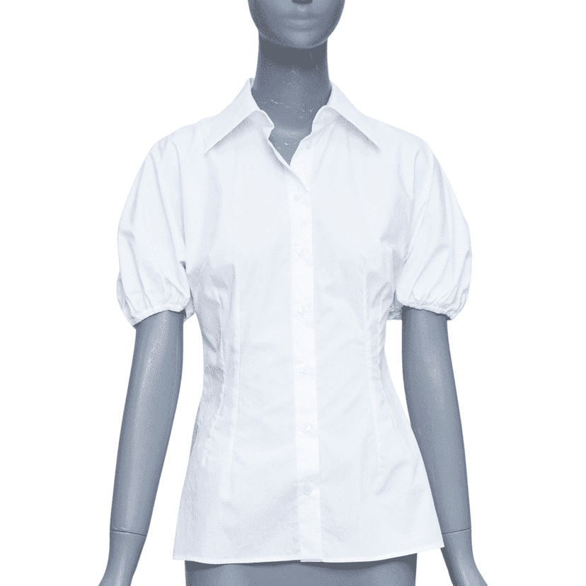 Dolce & Gabbana Dolman Puff Shirt White Cotton Very good condition - Front View