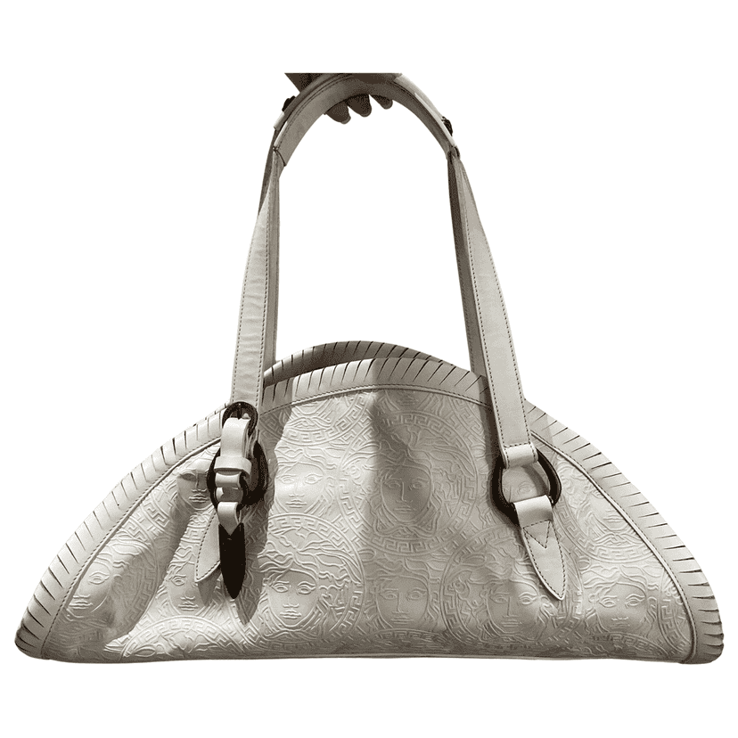 Gianni Versace Vintage Versace Bag White Polyamide Metal Fair condition - Front View