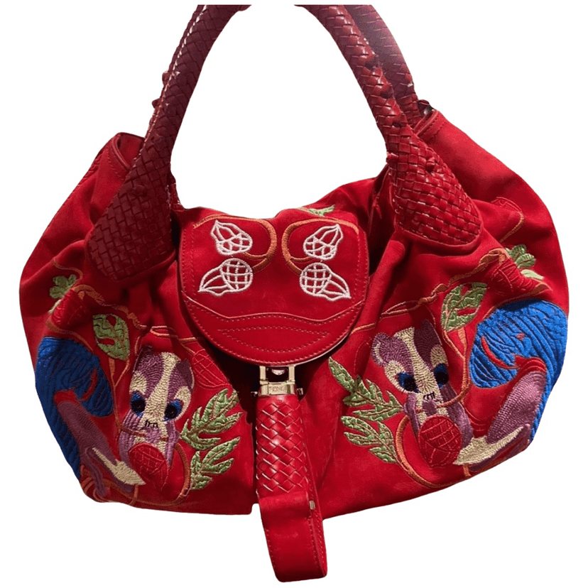 Fendi Spy Bag Red Leather Leather Good condition - Front View