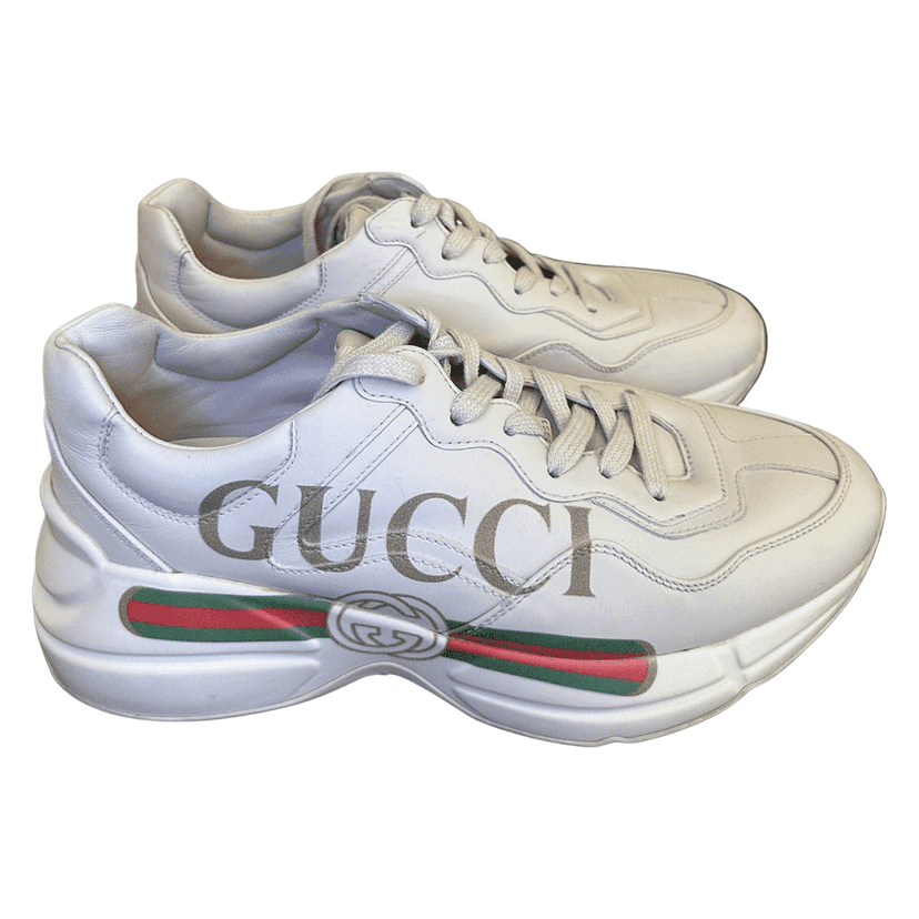 Gucci Ivory Leather Rhyton Vintage Other Leather Very good condition - Front View