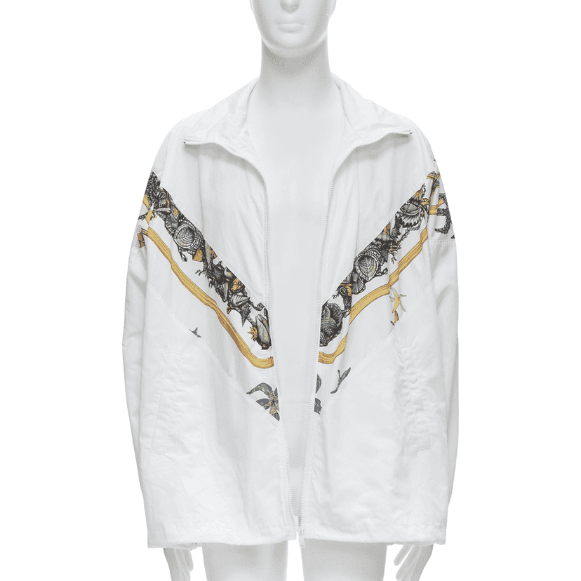 Versace White Starfish Jacket White Polyester Never worn, with tag - Front View