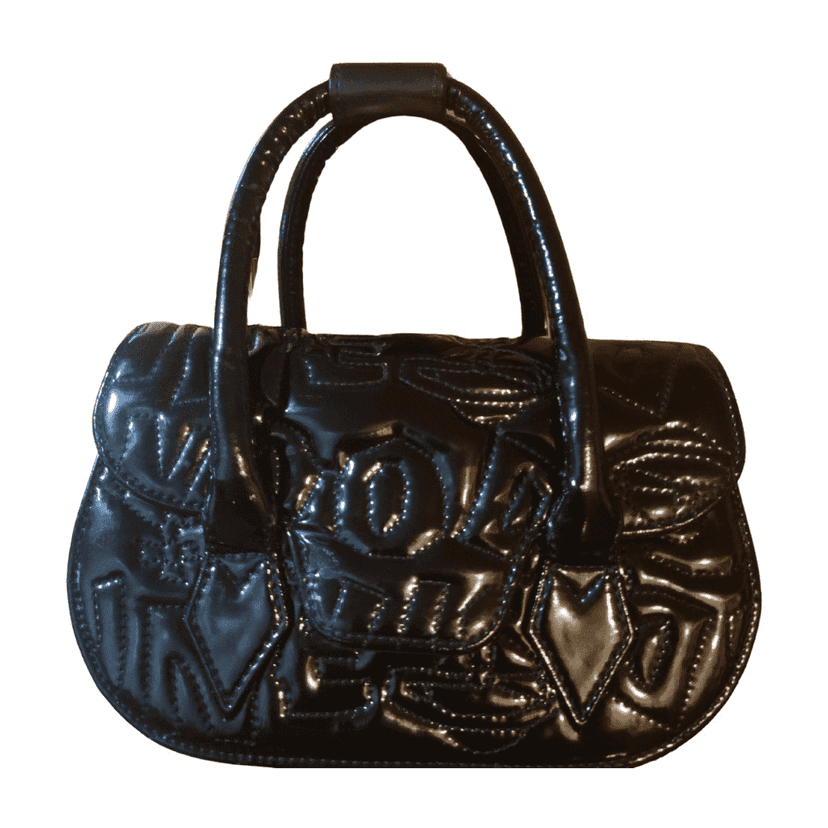 Vivienne Westwood Japan made small handbag Black Leather Leather Very good condition - Front View