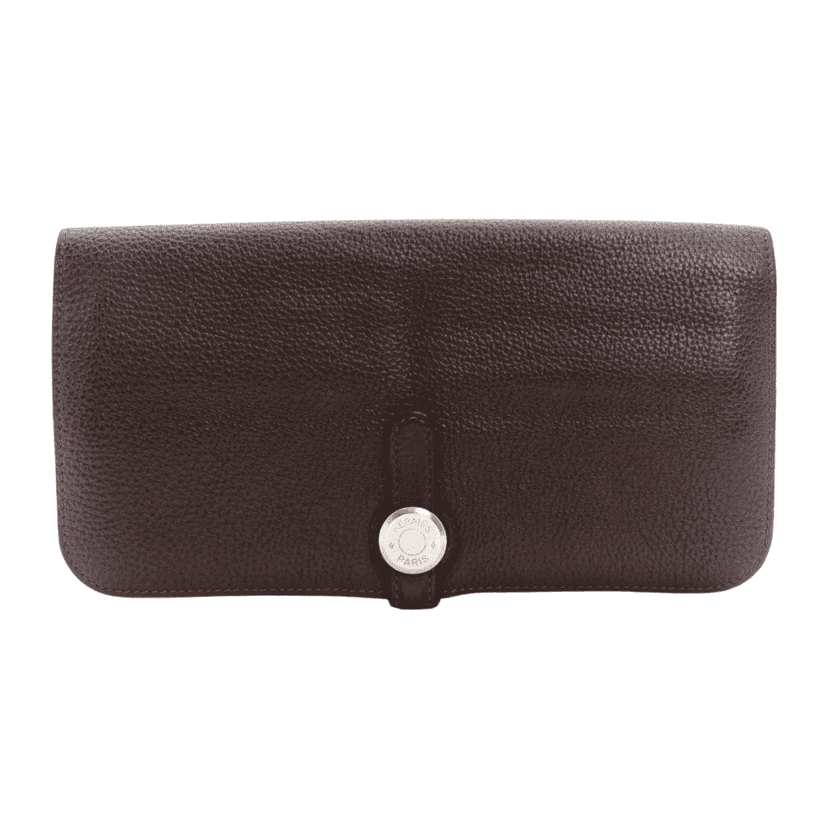 Hermès Dogon long togo brown Brown Leather Very good condition - Front View