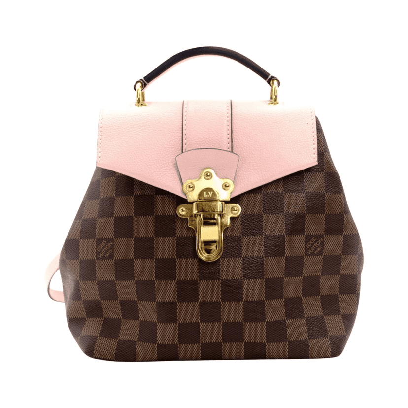 Louis Vuitton Damier clapton backpack Brown Leather Very good condition - Front View