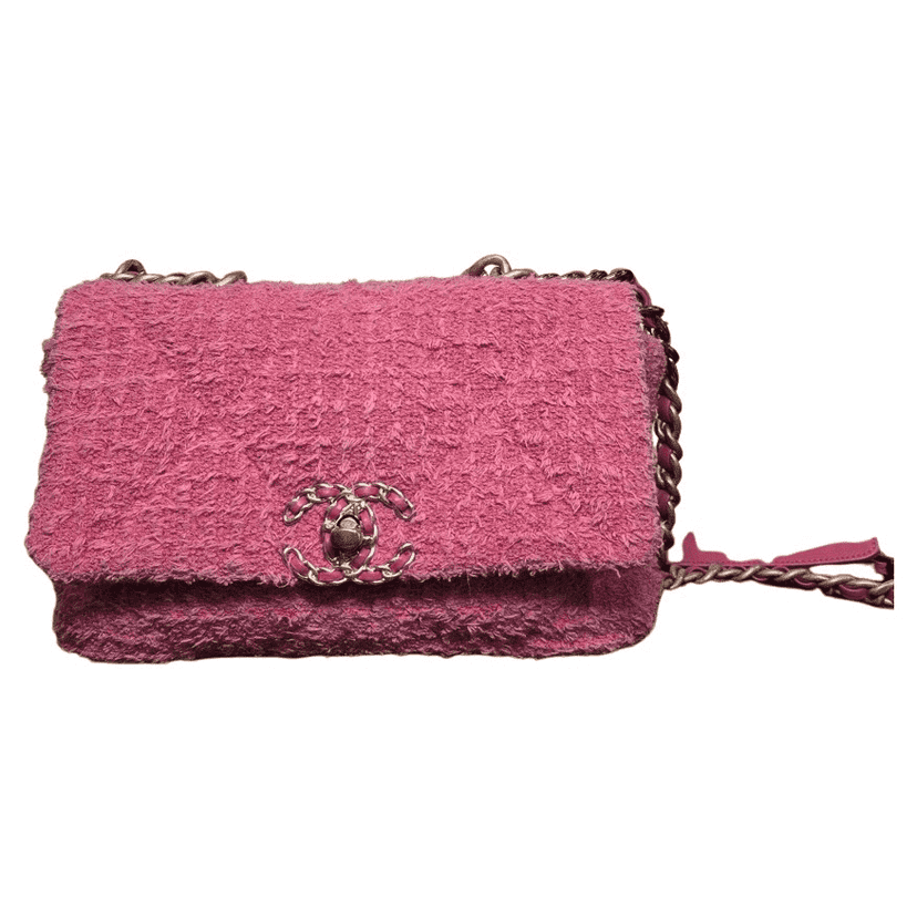 Chanel 19 Pink Tweed Good condition - Front View