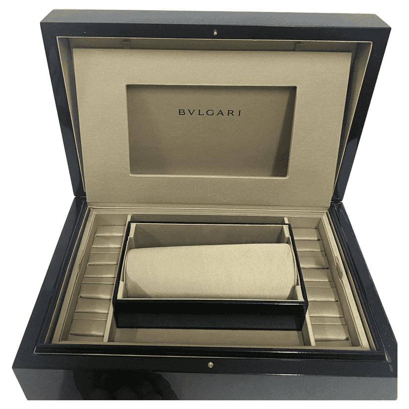 Bvlgari Lacquer Large Presentation Box Black Very good condition - Front View