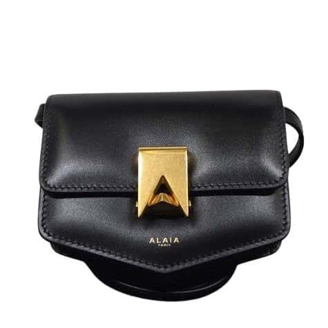 Alaïa Le Papa Mini leather shoulder bag Black Leather Never worn, with tag - Front View