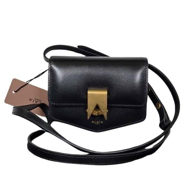 Alaïa Le Papa Mini leather shoulder bag Black Leather Never worn, with tag - Front View