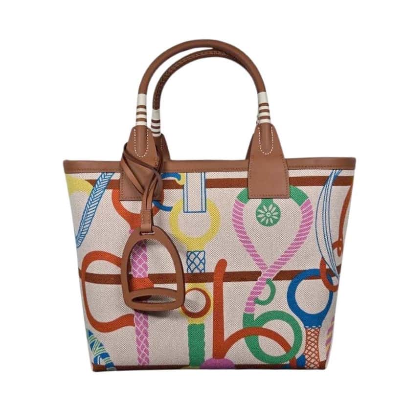 Hermès Steeple bag MultiColor Cotton Never worn - Front View
