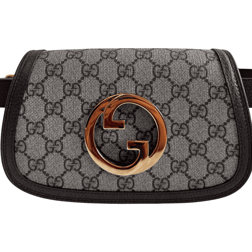 Gucci Supreme Blondie Belt Bag Beige Leather Never worn - Front View