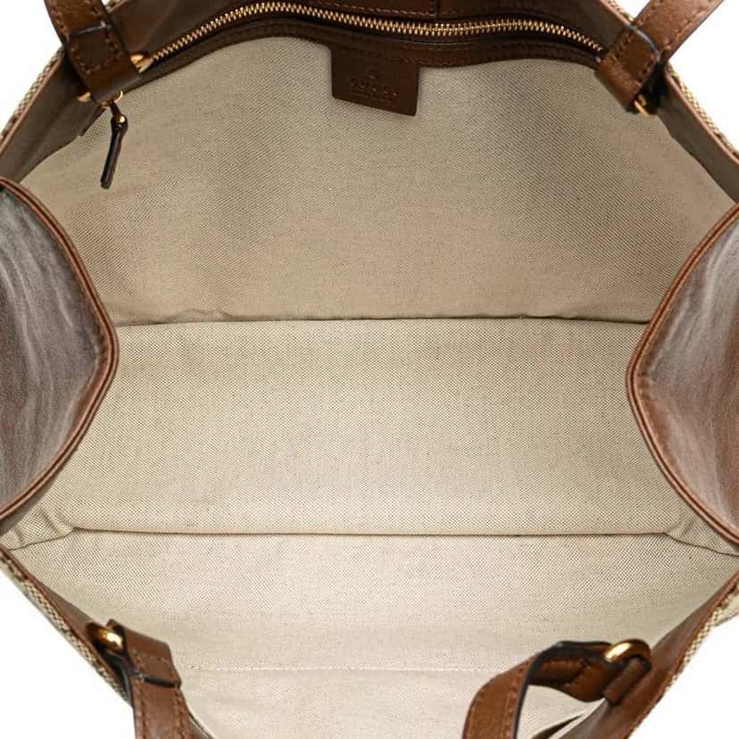 Gucci Medium GG Canvas Horsebit 1955 Tote Brown Canvas Good condition - Inside View