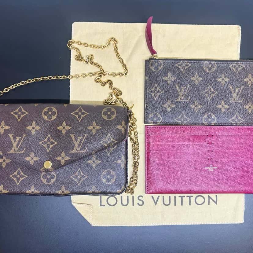 Louis Vuitton Félicie Other Canvas Gold Good condition - Model View