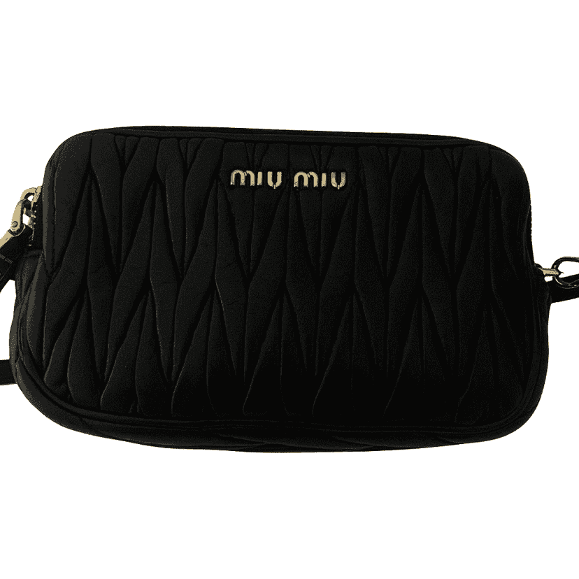 Miu Miu Matelasse Black Leather Metal Very good condition - Front View