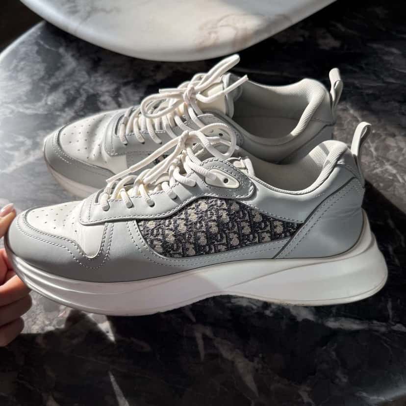 Dior B25 Trainers Silver Cotton Very good condition - Back View