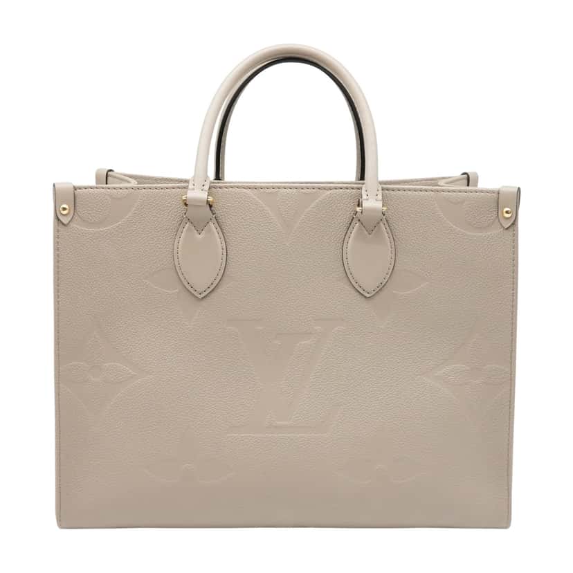 Louis Vuitton Monogram Empreinte Onthego MM Tote Bag M45607 Beige Leather Very good condition - Front View