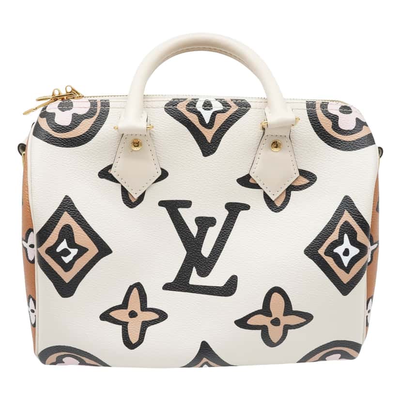 Louis Vuitton Bicolor Giant Wild At Heart Speedy Bandouliere 25 Bag M58947 White Canvas Good condition - Front View