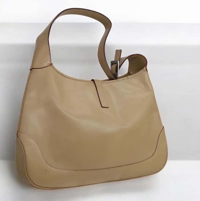 Gucci Jackie 1961 Beige Leather Metal Fair condition - Back View