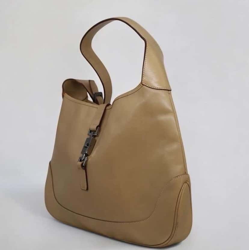 Gucci Jackie 1961 Beige Leather Metal Fair condition - Model View