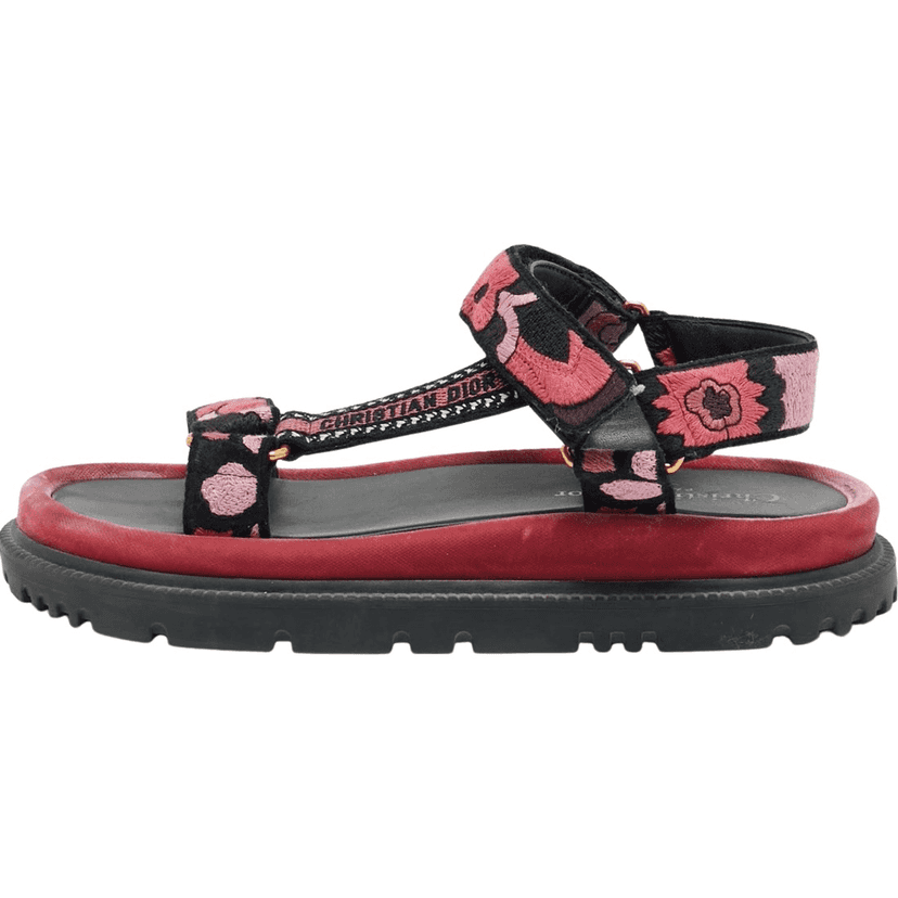 Christian Dior Pink Dior Sandals Pink Canvas Very good condition - Front View