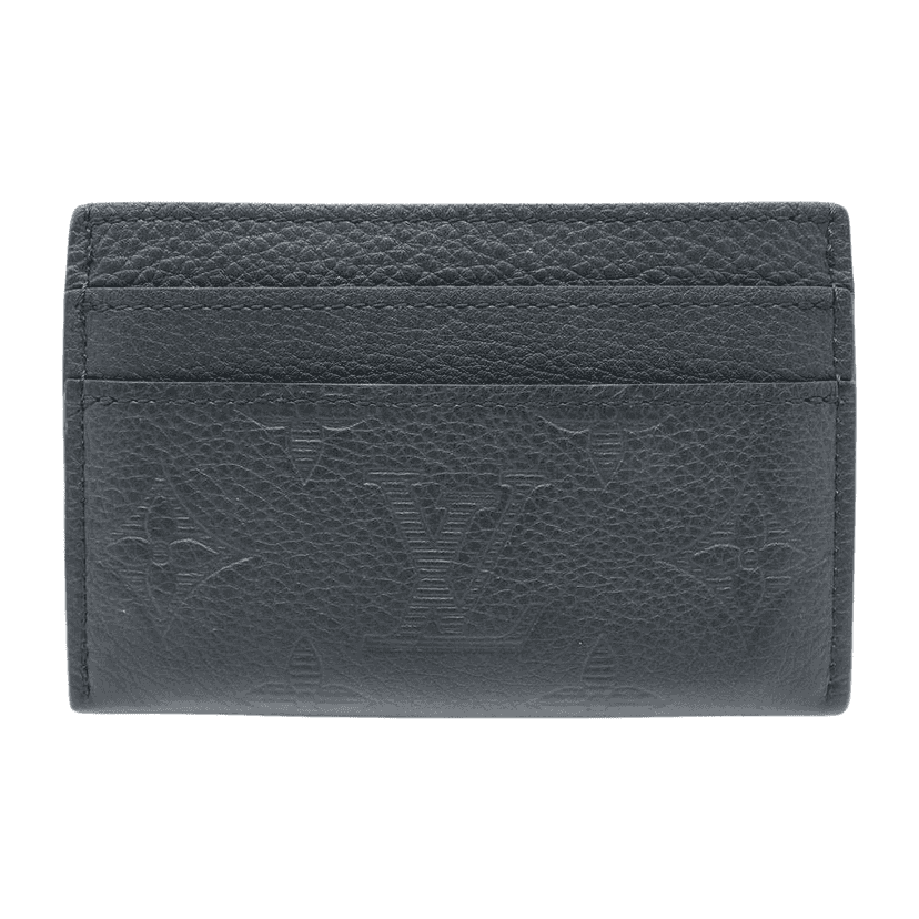 Louis Vuitton Card Holder G65 Black M81415 Black Leather Good condition - Front View